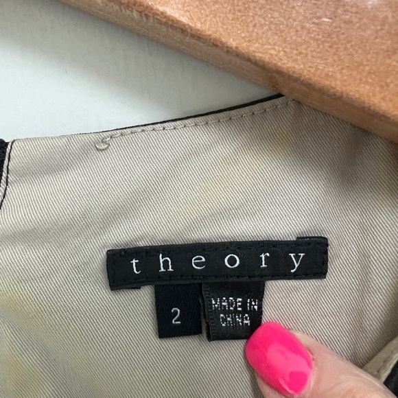 Theory Sleeveless Fitted Dress Black Women's Size 2 - Picture 3 of 10